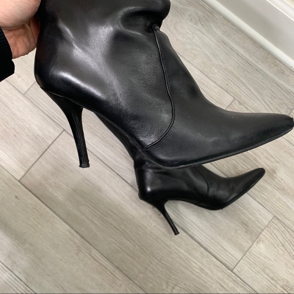 STUART WEITZMAN Black Leather High Heeled Boots - Picture 4 of 8